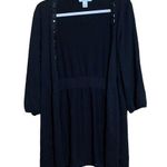 White House | Black Market Womens Size Large Silk Blend Embellished Open Cardigan Photo 0