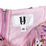 Forever Unique Pink Floral Long Sleeve Tiered Ruffle Dress Sz 16 Photo 2