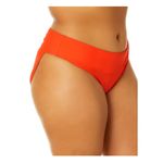 Time & Tru Nwt Women's Plus Size 3XL Ruffled Plunge Bikini top bottom orange Photo 8