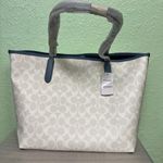 Coach City Tote In Signature Canvas With Varsity Motif Photo 2