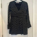 ZARA  Black And White Eyelet Dress Sz M Photo 3