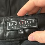Bagatelle black kick flare ankle leg faux leather pants size M Photo 8
