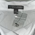 Jessica London  NWT Size 22W Classic White Stretch Cotton Button Down Shirt Top Photo 3