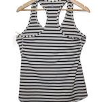Athleta  Chi Striped Racerback Tank 214355-00 White Navy Blue Athletic Top Size M Photo 1