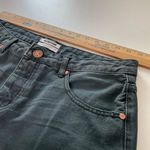 One Teaspoon 4040 Skirt With Low Waist & Raw Hem Size 27 black Denim button fly Photo 4