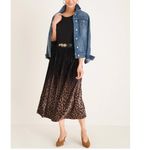 Chico's NWOT Chico’s ANIMAL-PRINT PLEATED MIDI SKIRT Velvet Photo 2
