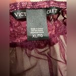 Victoria's Secret Victoria’s Secret Lace Halter Babydoll Lingerie in Burgundy Size XL Photo 4