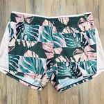 Nike Dri-Fit Running Shorts XL Tropical Leaf Pink Green Lined Small Flaw Photo 0