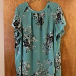 Torrid  Floral Top Shoulder/Collar Cut Out Detail Short Sleeve Shirt Plus Size 3 Photo 0