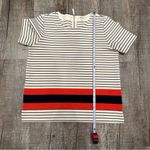 Madewell Mainsail Short Sleeve Striped Shirt Black White Red Women's Size Small Photo 6