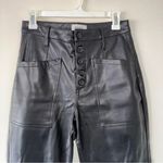 Pistola  Tammy High Rise Trouser in Slate Black Faux Leather Womens 27 Photo 5