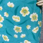 Vintage 90s Turquoise Maxi Floral Sleeveless Dress 5 Size undefined Photo 2