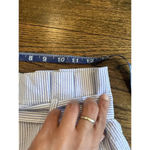 J.Crew Sack Style shorts Size 4 tie belt Blue & White Pin Stripes 1094 Photo 10