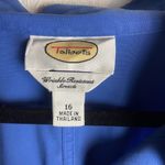 Talbots  Size 16 Royal Blue Button Down Shirt Wrinkle Resistant Stretch Office Photo 3