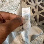 Athleta Zephyr Tank Stretch Satin Snake Print Cream Gray Ribbed Crew Neck Photo 9