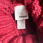 Sonoma Women's Red Supercozy Winter Beanie Pompom Hat Photo 4