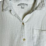Anne Klein Gauze Button Up Shirt Long Sleeve Casual Beach Minimalist Size Large Photo 1