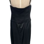 Tiger Mist  Taos Maxi Slip Dress Satin Corset Lace Neck Black Size Large Photo 12