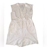 Athleta Marlow Romper XS Pearl White Python Snakeskin Print Elastic Waist Photo 3