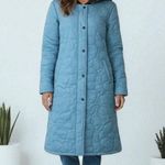 The Hideout Clothing Black/Light Blue Reversible Puffer Jacket Size Small Black Photo 2