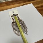 EXPRESS NWT Long Statement Pierced Earrings Rhinestone $16.50 MSRP Photo 2