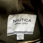 Nautica Puffer Jacket Faux Fur Detachable Hood Mid Length Winter Snow Green M Photo 2