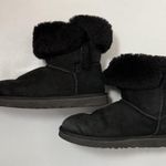 UGG  Australia Boots Womens 10 Black Bailey Button Short Ankle Leather Booties Photo 5