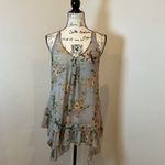 Maeve Anthropologie Floral Ruffle Hem Sleeveless Tank Top Women's Small Photo 1