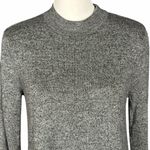 Garnet Hill Sweater Dress Size Medium Gray Merino Wool Long Sleeve Knee Length Photo 2