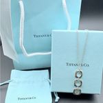 Tiffany & Co. Square Cushion Triple Drop Pendant Necklace Sterling Silver Rare Photo 2