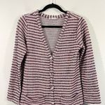 ZARA Women's Pink & Black Textured Tweed V-neck Oversized Sweater Dress Size S Photo 1