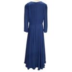 JJs House Chiffon Evening Dress Womens 10 Blue V Neck Floor Length Formal Gown Photo 4