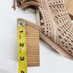 Jeffrey Campbell  Ottawa Taupe Suede Sandal Block‎ Heel Open Toe Bootie Tassel 9 Photo 7