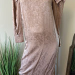 Capriccio by Digna Jacquard Silk Dress Lace Trim Victorian VINTAGE Pink Size 2 Photo 0