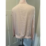 Juicy Couture Pink Draped Satin Bomber Jacket XL Snap And Zip Photo 4