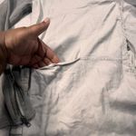 Free People  Women Gray Drippy Linen Asymmetrical Snap Hoodie Jacket Small Photo 5