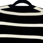 ZARA  Soft Knit Striped Short Sleeve Crew Neck S Sweater Black Blue White #2102 Photo 5