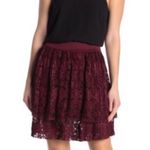ECI New Women’s - Pleated Tiered Lace Mini Skirt Photo 1