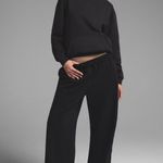 SKIMS Boyfriend Fleece Straight Leg Pant in Washed Onyx, Size Small Photo 0