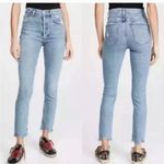AGOLDE Nico High Rise Blue Jeans Button Fly Distressed Hem Size 28 #A093D-3002 Photo 2