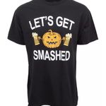 sugar Flower Let’s Get Smashed Halloween Jack O’ Lantern Tee NWT Photo 0