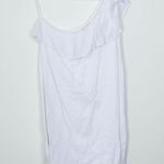 Cloth & Stone Cloth & Stone Womens One Shoulder Ruffle Dress Size M White Minimalist Beachy Photo 0