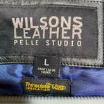wilson's leather Black Leather Full Zip Jacket Thinsulate Lining L Photo 8