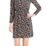 J.Crew  Mercantile Black Versailles Floral Tulip Hem Long Sleeve Short Dress Sz 4 Photo 0