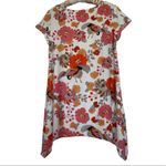 Original One of a kind Handmade Floral Cap Sleeve Linen cotton Tunic Dress M Size M Photo 8