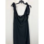 Lulus NEW  Summer Invite Black Tie Strap Tiered Midi Dress Cocktail Party XL Photo 5