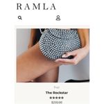 Ramla The Rockstar Handmade Silver and Black Studded Mosaic Bag NEW Photo 10