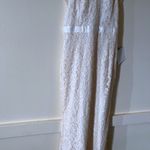 Lulus Zenith Cream Floral Lace Wedding Gown Maxi Dress Size S Small new Photo 3