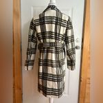 Maurice's Plaid 2 Button Belted Trench Coat size Medium Photo 6