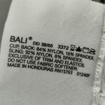 Bali  3372 Size 38DD White Satiny Double Support Spa Closure Lace Wireless Bra Photo 4